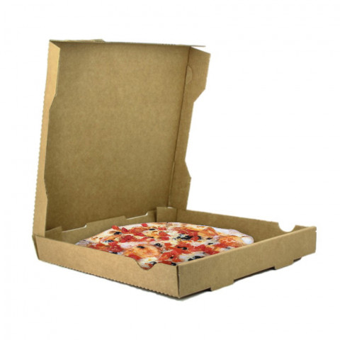 Caixa de Papelão Kraft para Pizza Personalizada (40cm)
