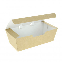 ENVASES DE CARTON KRAFT PARA HOT DOGS Y GOFRES