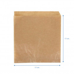 PAPEL ANTIGRASA PARA HAMBURGUESAS KRAFT 17X17CM