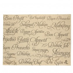 Manteles individuales de papel kraft (Buen Provecho) 30x40cm | PuntoQpack