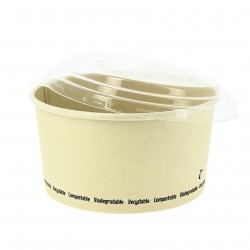 ENVASE PARA ENSALADAS EN FIBRA DE BAMBU COMPOSTABLE 1000ML