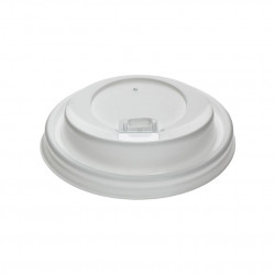 Tapa blanca antiderrame para vaso café (8Ø)