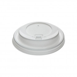 Tapa blanca antiderrame para vaso café (8Ø)