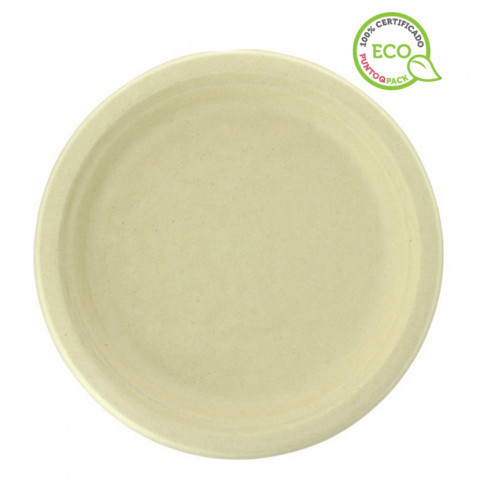 Prato descartável Fibra Kraft (26Ø)