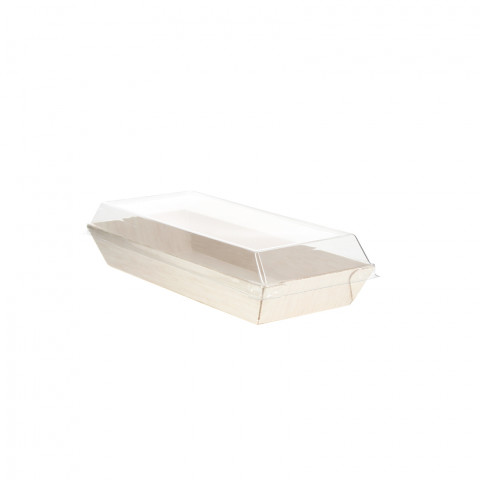 Tapa transparente para bandejas sushi samurai (21,5x8,5x2,6cm) Tapa transparente para bandejas sushi samurai (21,5x8,5x2,6cm)