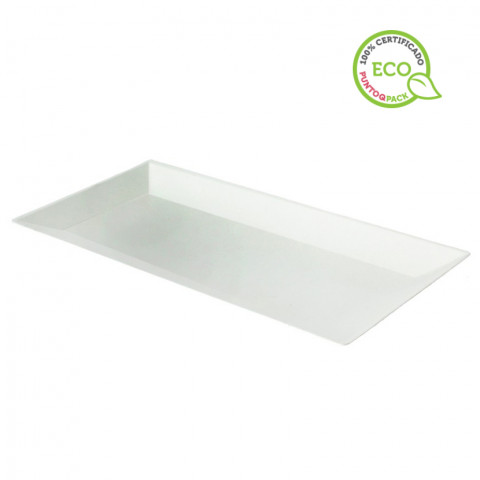 Plato de fibra blanco (18x9cm) Plato de fibra blanco (18x9cm)