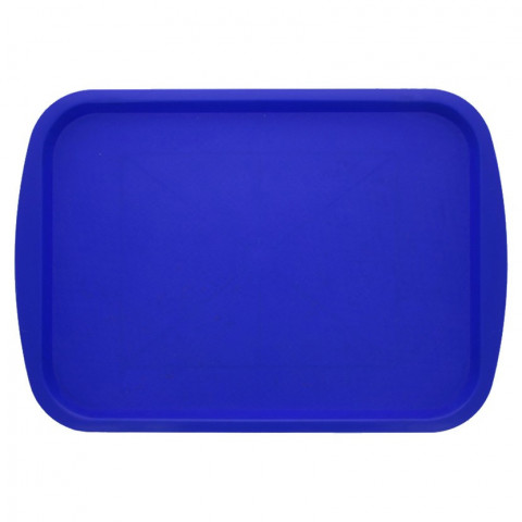 Bandeja azul PP resistente e reutilizável (44x31cm)