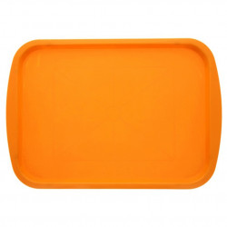 Bandeja naranja PP resistente y reutilizable (44x31cm)