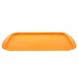 Bandeja naranja PP resistente y reutilizable (44x31cm)