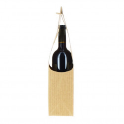 SACO DE CARTÃO KRAFT MICROCHANNEL 1 GARRAFA DE VINHO