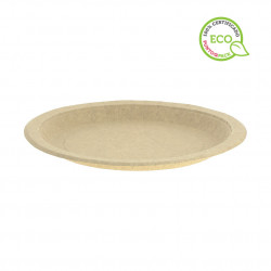 Plato de cartón Kraft antigrasa (22Ø)