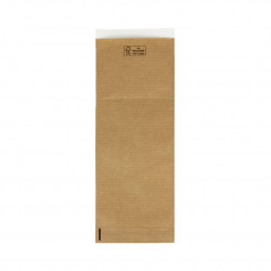 Bolsa para cubiertos con adhesivo inviolable (papel kraft)
