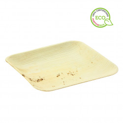 Plato cuadrado de hoja de palma (20x20 cm)