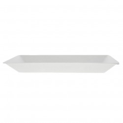 Platos de fibra rectangulares blancos (17x13x2,8cm)