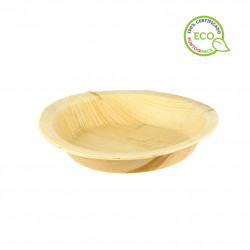 Plato redondo de hoja de palma (15Ø)
