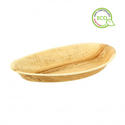 Platos ovalados de hoja de palma (19x12 cm) 