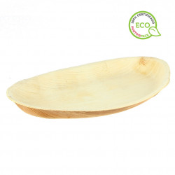 Platos ovalados de hoja de palma (26x16 cm) 
