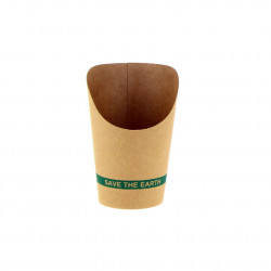 Vaso cartón kraft para bubble waffle, fritos y wraps (12 Oz)