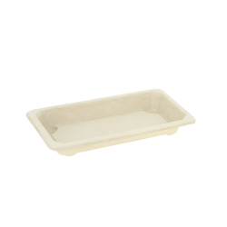 Mini bandeja sushi compostable con tapa incluida (16,5x9x2cm)