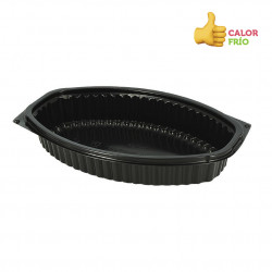 ENVASES PP REUTILIZABLES BASE NEGRA OVALADA 380CC