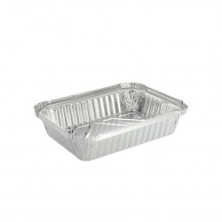 Envases de aluminio rectangular con rizo (650cc)