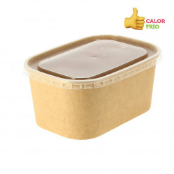 ENVASES KRAFT ESTANCOS PARA COMIDAS CALIENTES Y FRIAS 1000CC