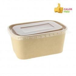 ENVASES KRAFT ESTANCOS PARA COMIDAS CALIENTES Y FRIAS 1000CC