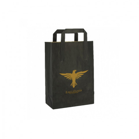 Bolsa de Papel Negra (20+10x28cm) 