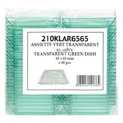 Plato PET transparente catering 6,5x6,5cm 40cc. Hasta fin de stock OUTLET