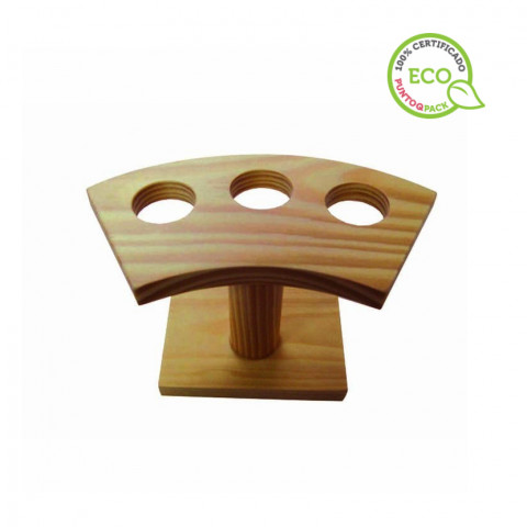 Soportes para 3 conos de bambú Soportes para 3 conos de bambú