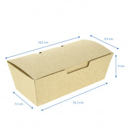 ENVASES DE CARTON KRAFT PARA HOT DOGS Y GOFRES
