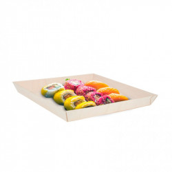 Bandejas de madera cuadradas (23x23cm)