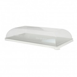 Platos de fibra blanco (27x9cm)