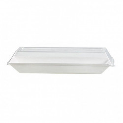 Tapa transparente para plato de fibra catering (26x13cm)