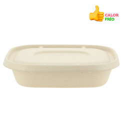 Envases biodegradables de fibra kraft 1100cc