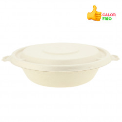 Ensaladera bowl de fibra biodegradable 1000cc