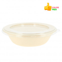 Ensaladera bowl de fibra biodegradable 1000cc