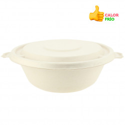 Ensaladera bowl de fibra biodegradable 1200cc