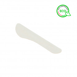 Cuchillo de fibra compostable blanco (16cm). 
