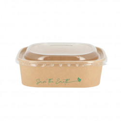 Envases kraft con tapa RPET estancos (1000cc)