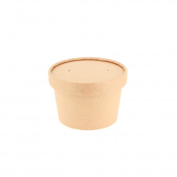 Envase de cartón BIO Kraft sopas estancos (300ml)