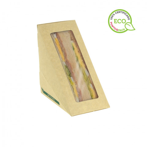 PACOTE DE SANDUÍCHE DUPLO ECO KRAFT COM JANELA PACOTE DE SANDUÍCHE DUPLO ECO KRAFT COM JANELA