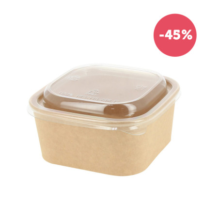 Envases kraft con tapa RPET estancos (750cc)