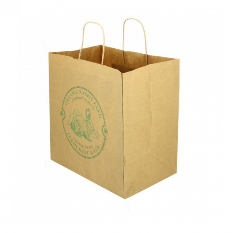 Bolsa Papel Kraft Asa Rizada (30+18x29cm)