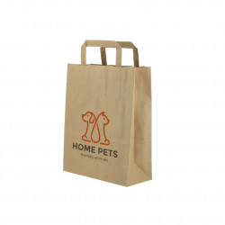 Saco de papel kraft reciclado com alças (22+10x25cm) Personalizado