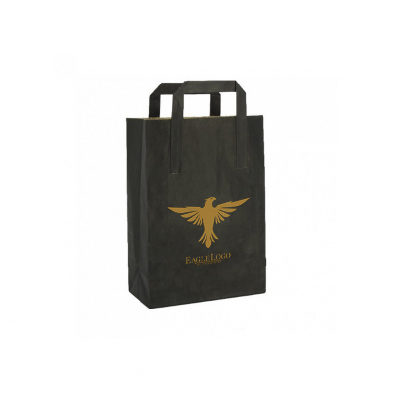Bolsa de Papel Negra (20+10x28cm) 