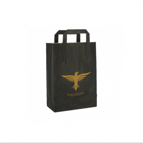 Bolsa de Papel Negra (20+10x28cm) 