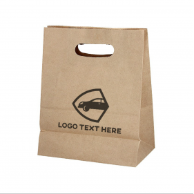 Bolsa Papel Kraft con asa troquelada (22+11x27,5 cm)