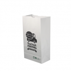 Saco de Papel Branco (18+11x34cm) Personalizado