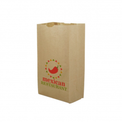 Saco Pequeno de Papel Kraft Sem Alças (18+11x34cm) Personalizado